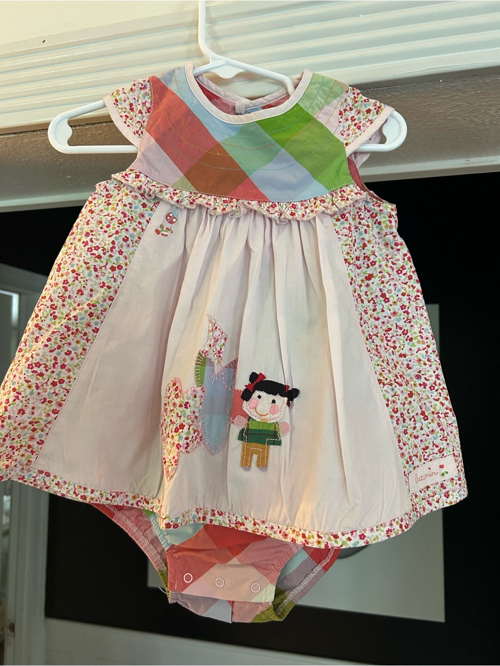 Catimini Multi-Color Diamond Patchwork Dress